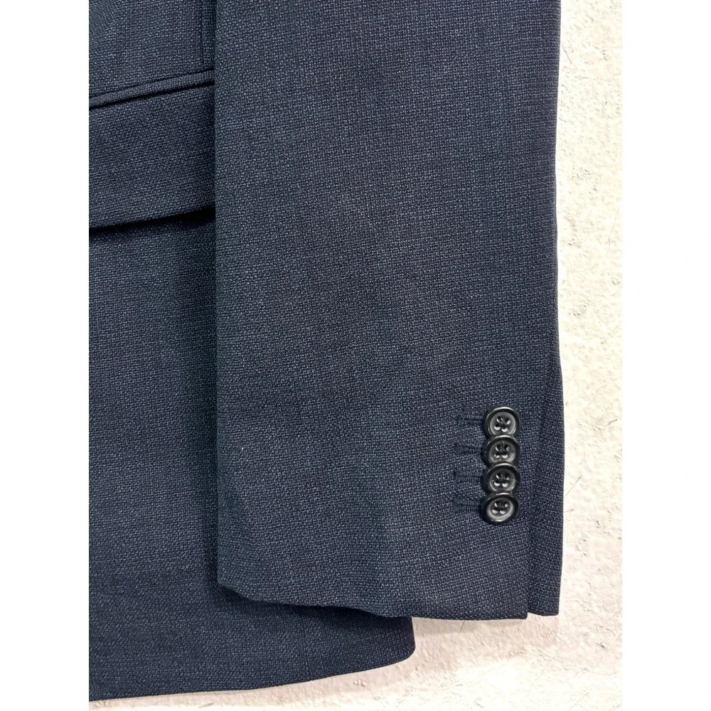 Banana‎ Republic 44L Marzotto Wool Navy Blue Blazer Jacket Sport Suit Coat Slim